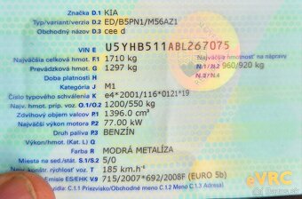 PREDAM Kia Ceed 77Kw benzin 2011 - 16