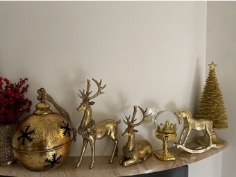 vianoce - sada mix doplnky zlate - 16