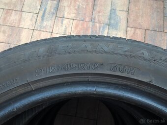 LETNÉ 215/45 R16 86H DUNLOP a BRIDGESTONE 7 mm OD 15,-€/kus - 16