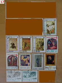 Nádherné poštové známky UMENIE 1 - 16