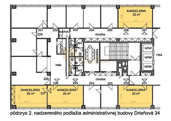 Kancelárie, Drieňová ul., Ružinov, 1 x 12,5 m2 a 1 x 25 m2 - 16