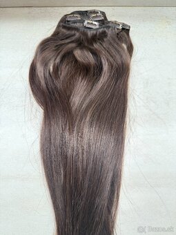 Clip in vlasy - 45 cm, gastan, živé - 16