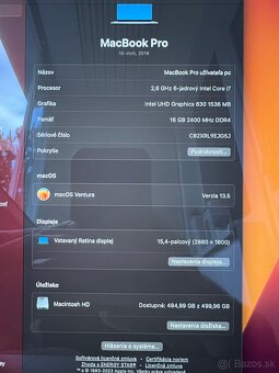 MacBook Pro 15" 2018, i7, 16GB RAM, 512 GB SSD v TOP stave - 16