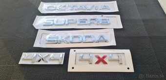 ŠKODA nápisy ČIERNE / CHROMOVE - 16