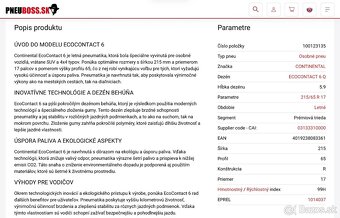CONTINENTAL EcoContact 6Q 215/65 R17 99H - 16
