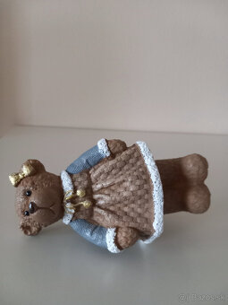 Sada 2ks stojacie keramické medvedíky - párik - 16