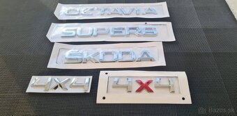 ŠKODA nápisy ČIERNE / CHROMOVE - 16