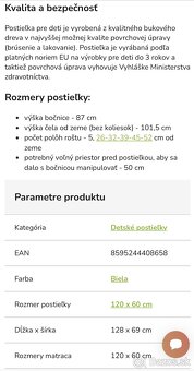 Detská drevena postielka Scarlett Laura - 16