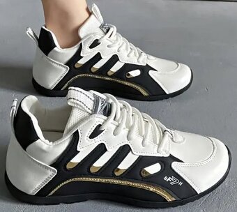 Bielo čierne botasky, v.40 - 16