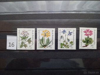 Poštové známky č.497 - FAUNA, flóra, rôzne - 20 sérií - 16