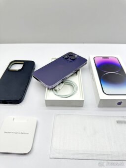iPhone 14 PRO 256GB DEEP PURPLE TOP STAV+PRÍSLUŠENSTVO - 16
