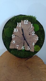 Drevo Dub Orech Nástenné hodiny - 16