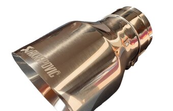 Leštená Nerezová univerzálna koncovka výfuku Logo  Akrapovič - 16