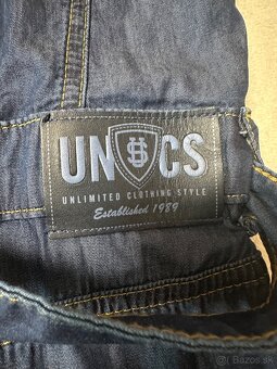 Džínsové dlhé šaty s opaskom zn. UNCS - 16
