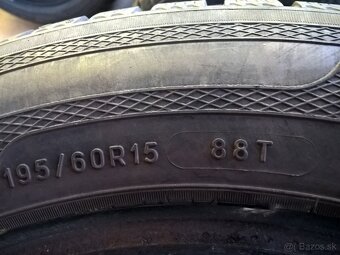 4 ks ZIMNÉ 195/60 R15 88T KLEBER cca 7 mm  -  LEN 20,- €/kus - 16
