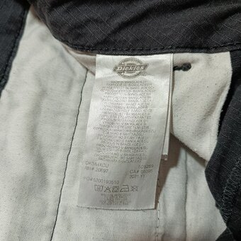 Dickies cargo tmavosivé / washed čierne nohavice W33 - 16