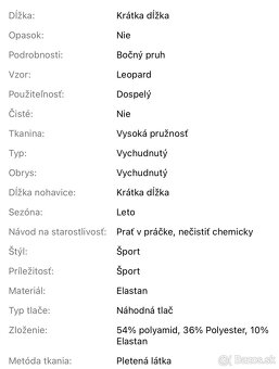 Predám fitnes krataskove legíny - 16