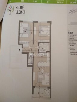 --REZERVOVANÝ-- 3 IZBOVÝ BYT , ZELENÉ VLČINCE, 84m2 - 16