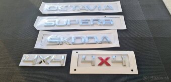 ŠKODA nápisy ČIERNE / CHROMOVE - 16