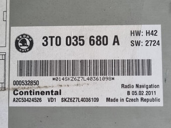 Skoda Columbus 2011 RNS510 Navi LED Mapy V17 2020 - 16