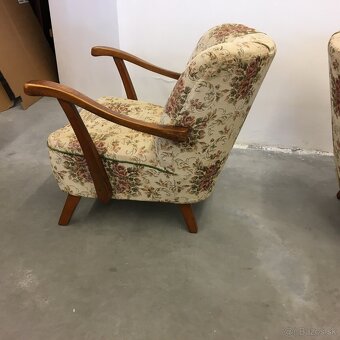 Vintage Retro kreslo HALABALA Art Deco 2ks na renovaciu - 16