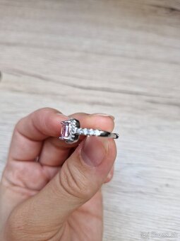 NOVE 3 strieborne 925 zasnubne prstene so zirkonmi - 16