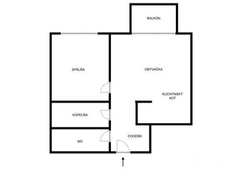 Dvojizbový byt 49 m2, Senica, Sadová ul., - 16