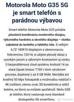 MOTOROLA MOTO G35 5G 4/256Gb Black - 16