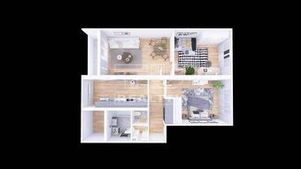 Na predaj priestranný 3-izbový byt s balkónom v obci Bošany - 16