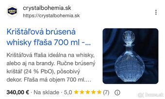 BOHEMIA Kristalova Karafa dekanter NOVÁ (zberateľských kus) - 16