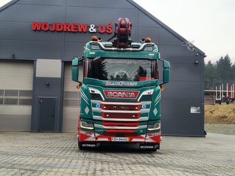 Lesovoz LESOVÚZ Scania V8 R580 do drewna drzewa lasu stos - 16