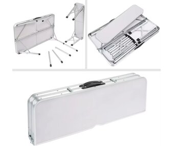 Skladaci kempingový set - 3 farby - zloženie do kufríka - 16