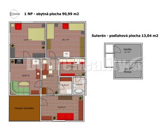 PREDAJ: Menší rodinný dom na brehu Rimavy, 104 m2, Tisovec,  - 16