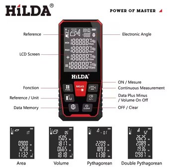 Super Smart BlueTooth Laserový Merač HOTO H-D50, HiLDA 120m - 16