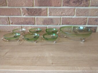 borské sklo, art deco, labute, zlatá zuzana - 16