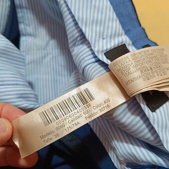 NOVÉ Massimo Dutti modré elegantné nohavice 100% vlna W30L33 - 16