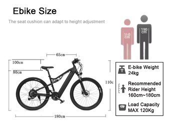 Výkonný ebike Randride 27.5x2.4",1000W,17Ah,45km/h,120km,24 - 16