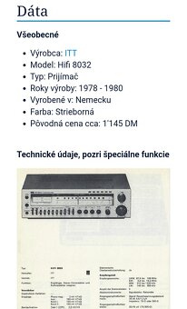 Vintage ITT HiFi 8032B Receiver - 16