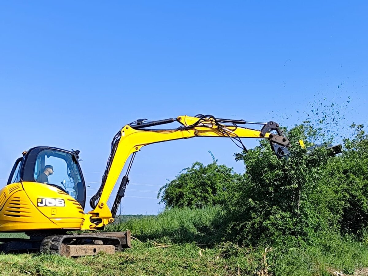 Bager JCB 8085. Klima, 2x lyžica, kosačka. - 17