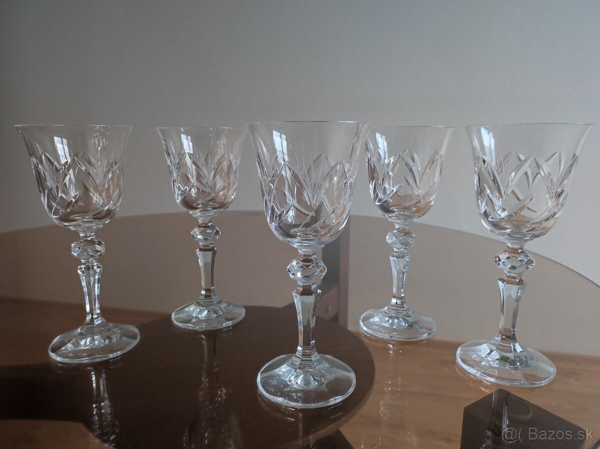 Krištáľ váza misa pohárik svietnik dóza, Sklená fľaša pohári - 17