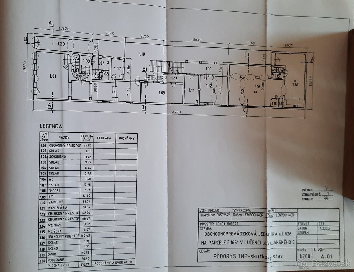Obchodný priestor s úžitkovou plochou cca: 1040 m2. - 17