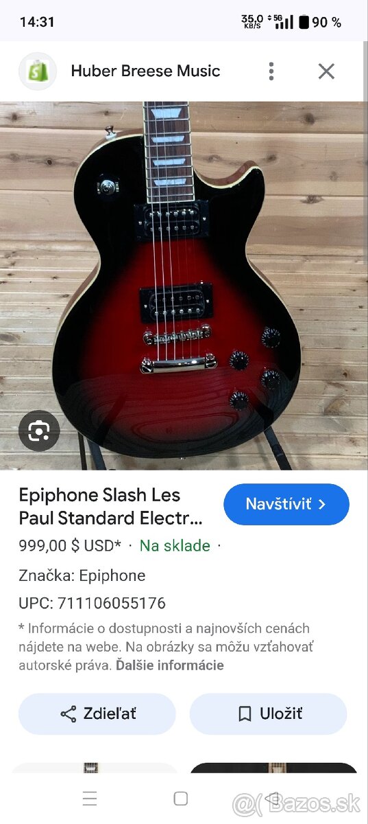 Epiphone Slash Les Paul Standart Vermillion Burst - 17