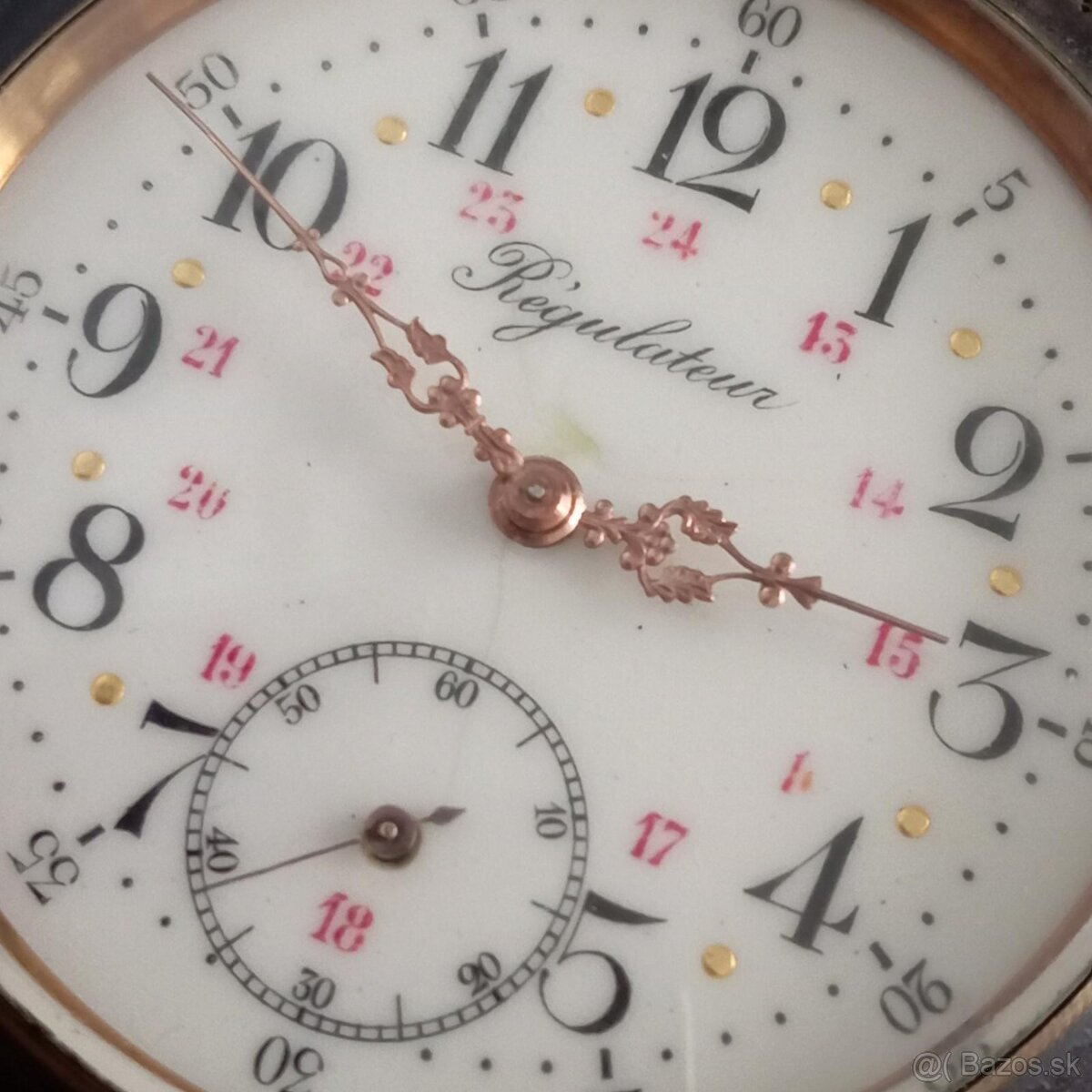 Obrovské kapesní hodinky Regulateur 67mm s průhlednou pracho - 17