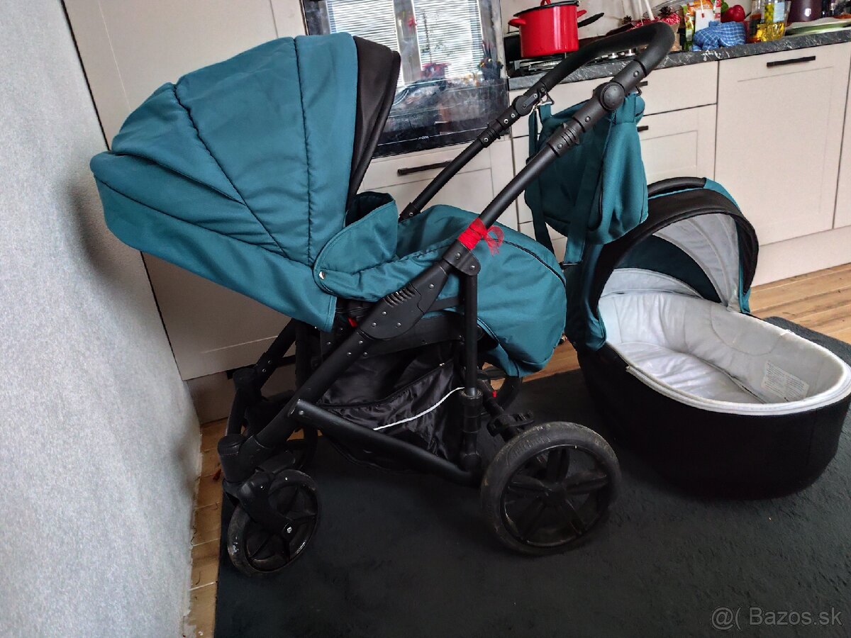 Seeba Art tmavozeleny kočík 2kombinacia - 17