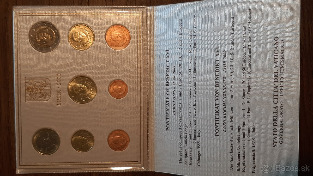 Kompletná zbierka UNC euromincí Vatikán (2002–2024)na predaj - 17