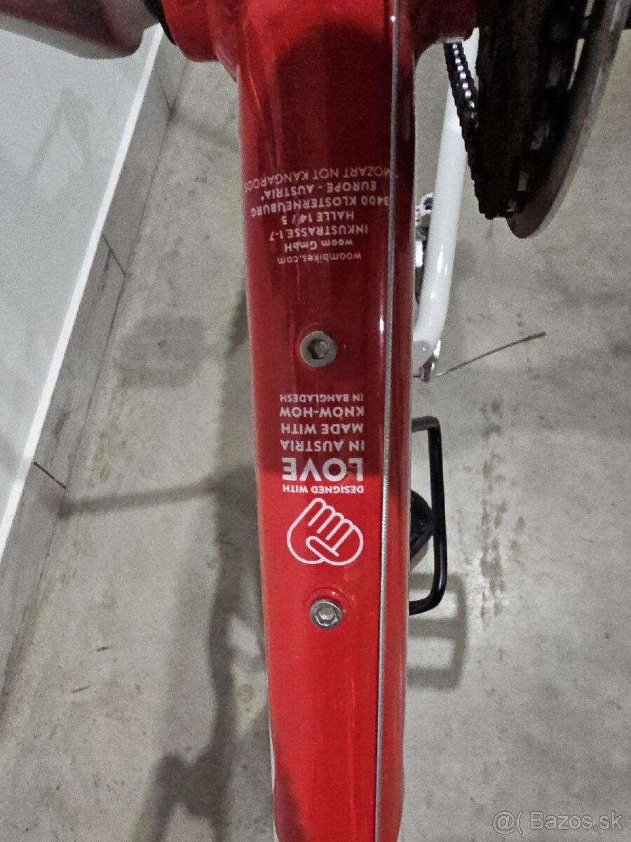 Woom 5 červenej farby - detský bicykel - 17