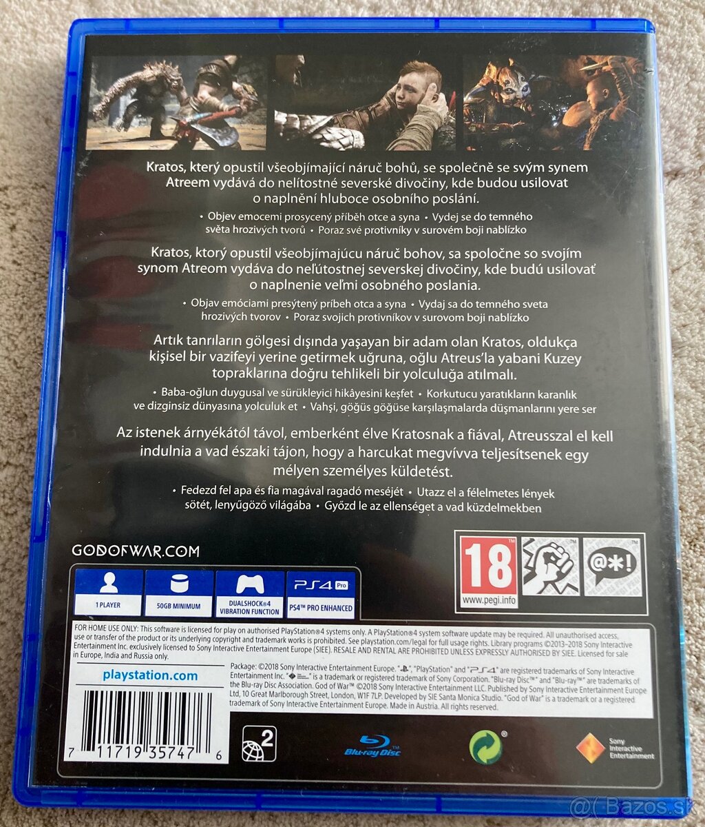 PS4 Slim 500GB + ovládač + 3 top hry (GoW, FIFA, Horizon) - 17
