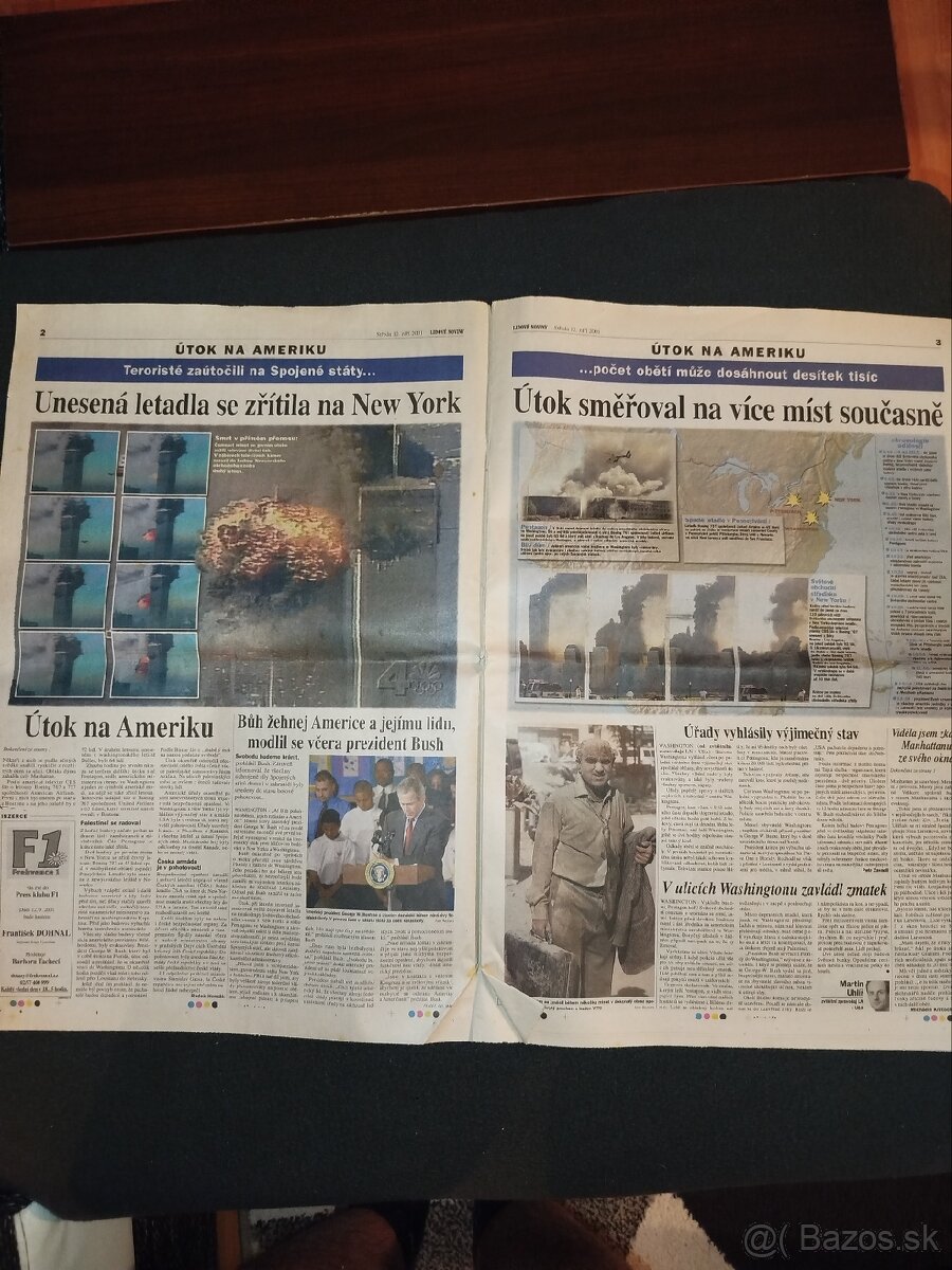 Utok na Ameriku,stare noviny - 17