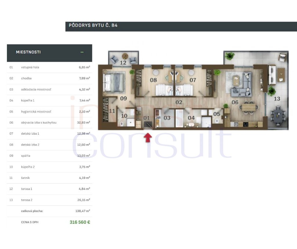 2333 NA PREDAJ EXKLUZÍVNE ŠTVORIZBOVÉ BYTY - 17