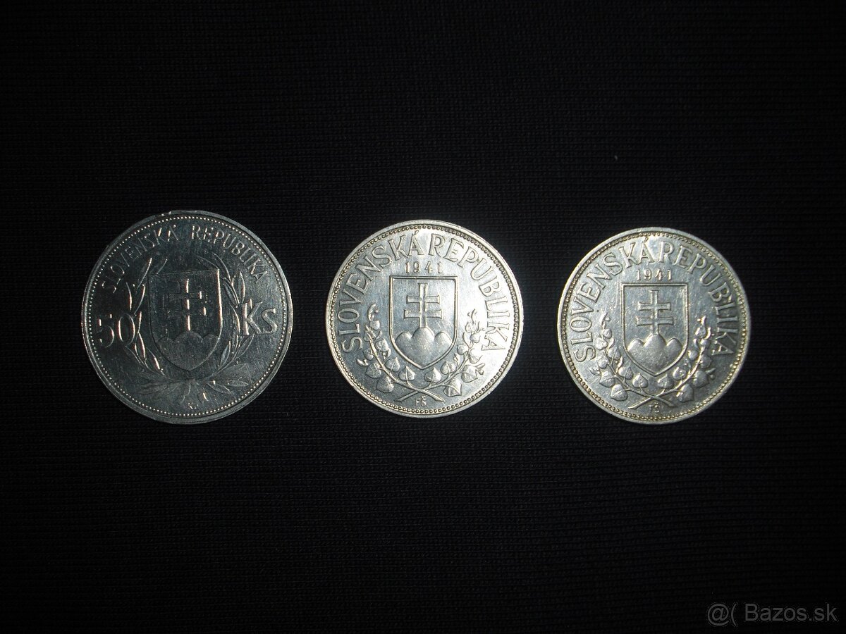 Slovenske CSSR CSFR Rakuske strieborne mince UNC a Circ - 17